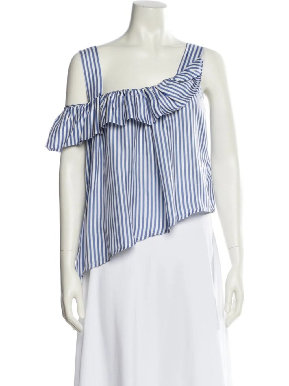 PAPER London Silk Striped Crop Top